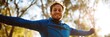 © Andrii Zastrozhnov - Joyful young caucasian male enjoying nature in sunlit park setting