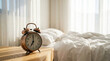 © Smart AI - Peaceful morning waking with alarm clock in bedroom light