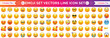 © SkAshik - Set of yellow emoji and emoticon faces in vector graphic format on a transparent background. This collection represents a variety of emotions and expressions, perfect for digital designs. Vector icon.