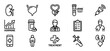 © eclipse - Medical urology and men's health icon set with kidney, bladder, prostate, and doctor symbols for healthcare concepts in a simple black outline style