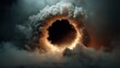 © Maryna - Dramatic smoke ring burst against a moody dark backdrop