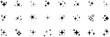 © MSTFUTHON - Shine icon set. Shining star icons, abstract sparkle black silhouettes. Set of twinkling star vector.