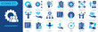 © nurulsnd - Management icon collection set glyph color