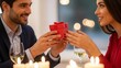 © helmi - Romantic candlelight dinner with gift surprise, creating affectionate moments and fond memories