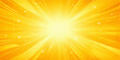 © Md - Abstract orange vector background featuring a bright sunburst of yellow rays and glowing sunlight illustration for a warm summer sunrise wallpaper design