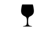 © ana - Vector illustration of an elegant wine glass silhouette icon, on transparent background for beverage concepts