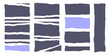 © Natalia - Collection of ripped paper fragments with ragged edges for collage, scraps for scrapbook, note and banner templates. Vector shapes of torn paper pieces for social media and graphic design.