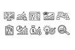 © Hubba Bubba - Analytics and marketing outline icon set. Business, data analysis, seo icons collection