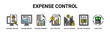 © benerbaner - Expense Control web banner icon vector illustration concept with icon of expense tracker, expense report, expense summary, cost analysis, capital expense, billing statement, cash flow.