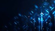 © Kdhtdg - Abstract background featuring multiple stylized arrows composed of bright blue light lines pointing upward symbolizing various directions of rapid progress business development data analysis