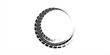 © Yanto - Tire track. Tyre mark of car, bike, motorcycle with grunge effect on white background. Wheel footprint, road element, dirty rubber protector pattern.