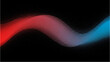 © Stock Image Paradise - A wavy red to blue gradient line flowing across a dark background from left to right, appearing as illustration