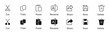 © Icon Atelier - Edit Tools Icon Set. Cut Copy Paste Symbols. Clipboard Actions Collection, Vector Illustration.