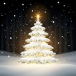 © tbcanvas11 - A Beautifully decorated Christmas tree on white background showcasing festive spirit