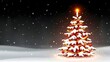© tbcanvas11 - A Beautifully decorated Christmas tree on white background showcasing festive spirit