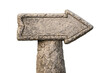 © PNG Kingdom  - Stone arrow sign showing direction on weathered rock texture, ancient symbol pointing, transparent background