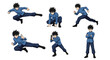 © Morning Dew - Anime character in various dynamic poses and expressions