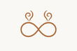© Flyura Shakembekova - Stylized infinity symbol with steam, representing endless possibilities and warmth