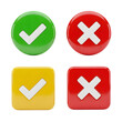 © MDASIK - Set of check and cross icons