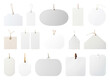 © Rawpixel.com - PNG Blank tags various shapes, element set on transparent background