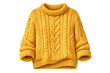 © PNG Kingdom  - Yellow cable knit turtleneck sweater displaying warm winter fashion apparel on transparent background