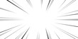 © Roman - Comic book action lines on transparent  background. Pop art style radial speed lines. Cartoon burst background with rays or superhero action frame, anime or manga style. Vector.