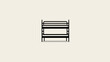 © Teruss - A minimalist illustration of a bunk bed with a simple design against a neutral background