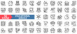 © Uniconlabs - educational service icon set outline style illustration. containing home schooling, test preparation, course design, language instruction, parent communication, child education, college readiness