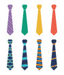 © Afi Design  - Vector of eight types of ties with a br design