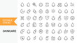 © Soyaeb - A comprehensive collection of 50 icons representing skincare, beauty, and wellness, featuring clean lines and a modern aesthetic