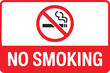 © Hamza - No Smoking Sign Red Prohibition Symbol For Public Area Health And Safety Awareness