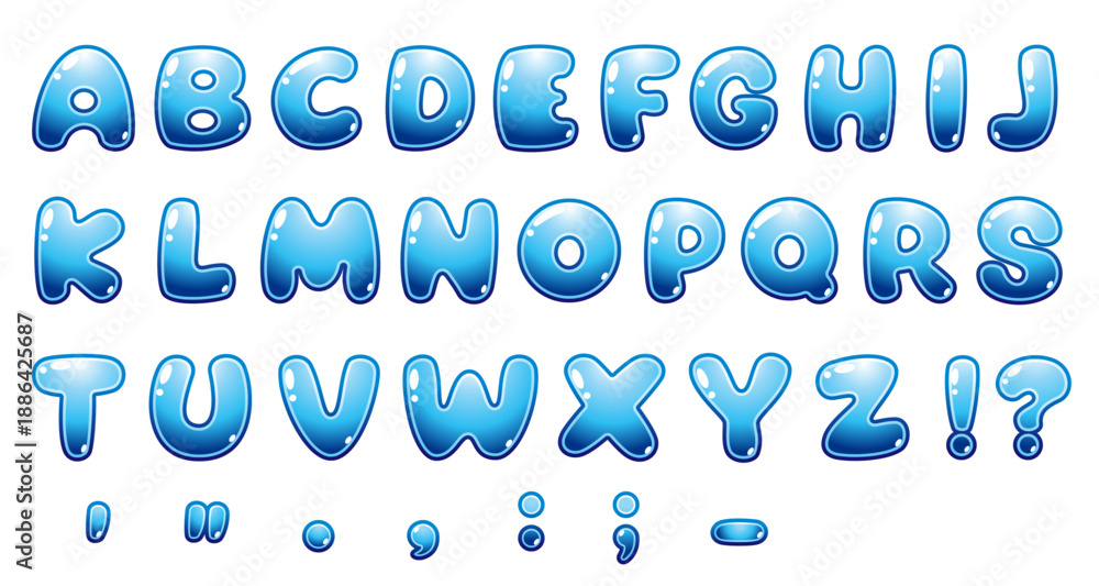 ぷっくり立体ベクター英字アルファベットA–Zセット｜見出しやバナーに