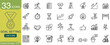© Alice a. - Goal setting icon collection for business success and achievement. simple outline symbol set representing strategy, target, and vision for web and mobile application design