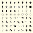 © Rawpixel.com - Collection of black starburst icons on a light background. Starburst designs vary in shape and size. Ideal for graphic design and creative projects. Element vector set.
