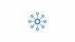 © fero  - Blue network connection node icon.
