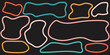 © Elena - Outline abstract wavy organic rectangle blob shapes set with colorful strokes