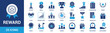 © Luckyicons - Reward icon set. Containing reward, medal, ranking, trophy, award, success and more. Solid vector icons collection.