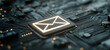 © Ramses - Glowing Digital Envelope Icon on Futuristic Circuit Board Representing Secure Email Communication, Digital Messaging Systems, Data Privacy, and Modern Information Technology Concept