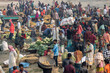 © Travel 'n' Lifestyle - Brahmanbaria, Bangladesh - 24 January 2023: View of a bustling market scene where vendors display their fresh produce, creating a vibrant tapestry of colors and textures.