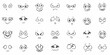 © RanjanKumar - Collection of diverse cartoon face expressions in a simple black and white style