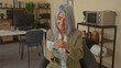 © Krakenimages.com - Woman counting money in office with grey hair, relaxed senior woman seated indoors with dollar bills, contemporary workspace and casual attire.