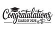 © T-Artist Studio - Classic Handwritten Congratulations Class of 2026 Graduation Lettering