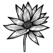 © Mahabub - Stylized blue ornamental flower icon with spiky petals, vibrant hue, perfect for modern app UI, logo, and digital branding, downloadable vector