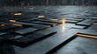 © saima - Glowing key unlocking vast dark maze with illuminated path and mysterious atmosphere symbolizing solution and guidance in complexity