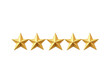 © 沈军 贡 - Five golden stars illustration, representing a five-star rating or award. Shiny, decorative symbols ideal for quality reviews, excellence badges, or design elements.