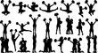 © Essam - Collection of Cheerleader Silhouette in different positions