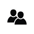 © M Zakariya - Simple black silhouette icon representing a group of two users or a team collaboration concept