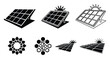 ©  MVectors - Solar panel designs vector set, includes energy panels with sun illustration, clean power solutions.