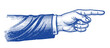 © bow - Vintage Pointing Hand Illustration