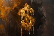 © Tanat - Golden Dollar Sign Melting Down Concept of Inflation and Crisis